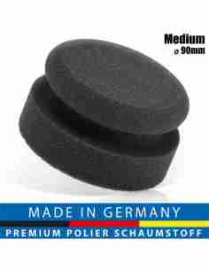 Handpolierschwamm medium schwarz, Ø 90/50mm, Made in Germany