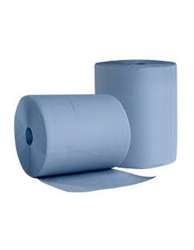 Putzrollen 38 x 36cm Papier-Rolle Papierhandtücher Putztuch Putzpapier blau 